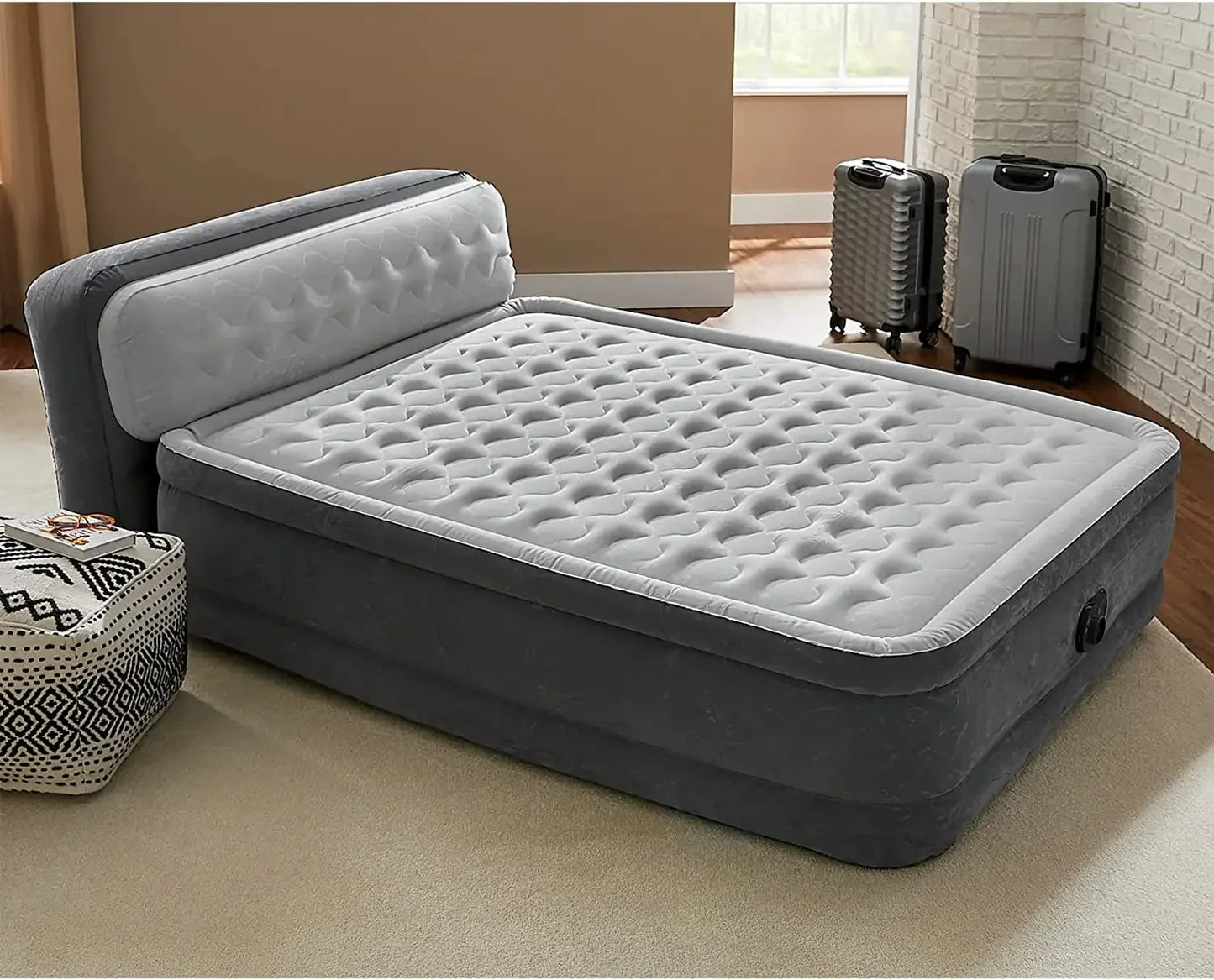 Air Mattress Self Inflatable Blow Up Bed Auto Shut Off Comfortable Surface Best for Guest Travel Vacation Camping