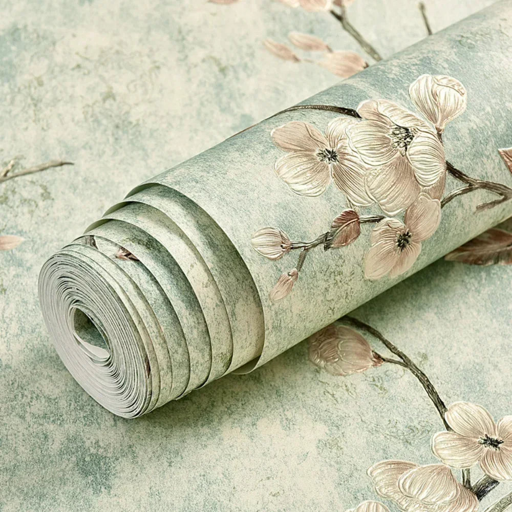 Floral Wallpaper Self-adhesive Warm Girl Bedroom 3d Thickening Wall Decoration Stickers Living Room Restaurant Sofa Background