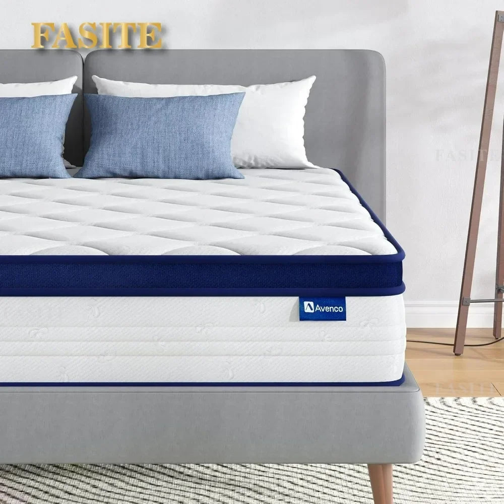 Mixed Spring Mattress with Comfortable Foam and Pocket Coil 12 Inch Box Full Mattress