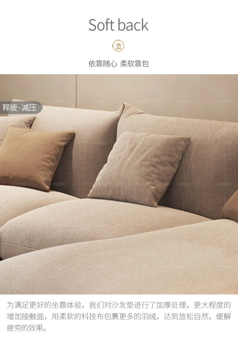 Japanese-style log wabi-sabi wind platform bread fabric sofa living room minimalist creative furniture