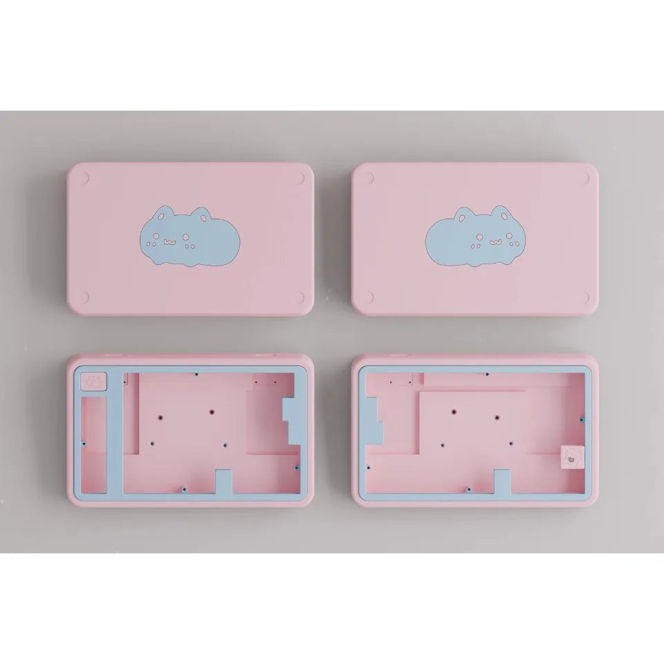 Cute Cat Split Mechanical Keyboard Kit Wireless Tri-mode GASKET Hot-Swap RGB Ergonomic Custom Aluminum Split Gaming Keyboard