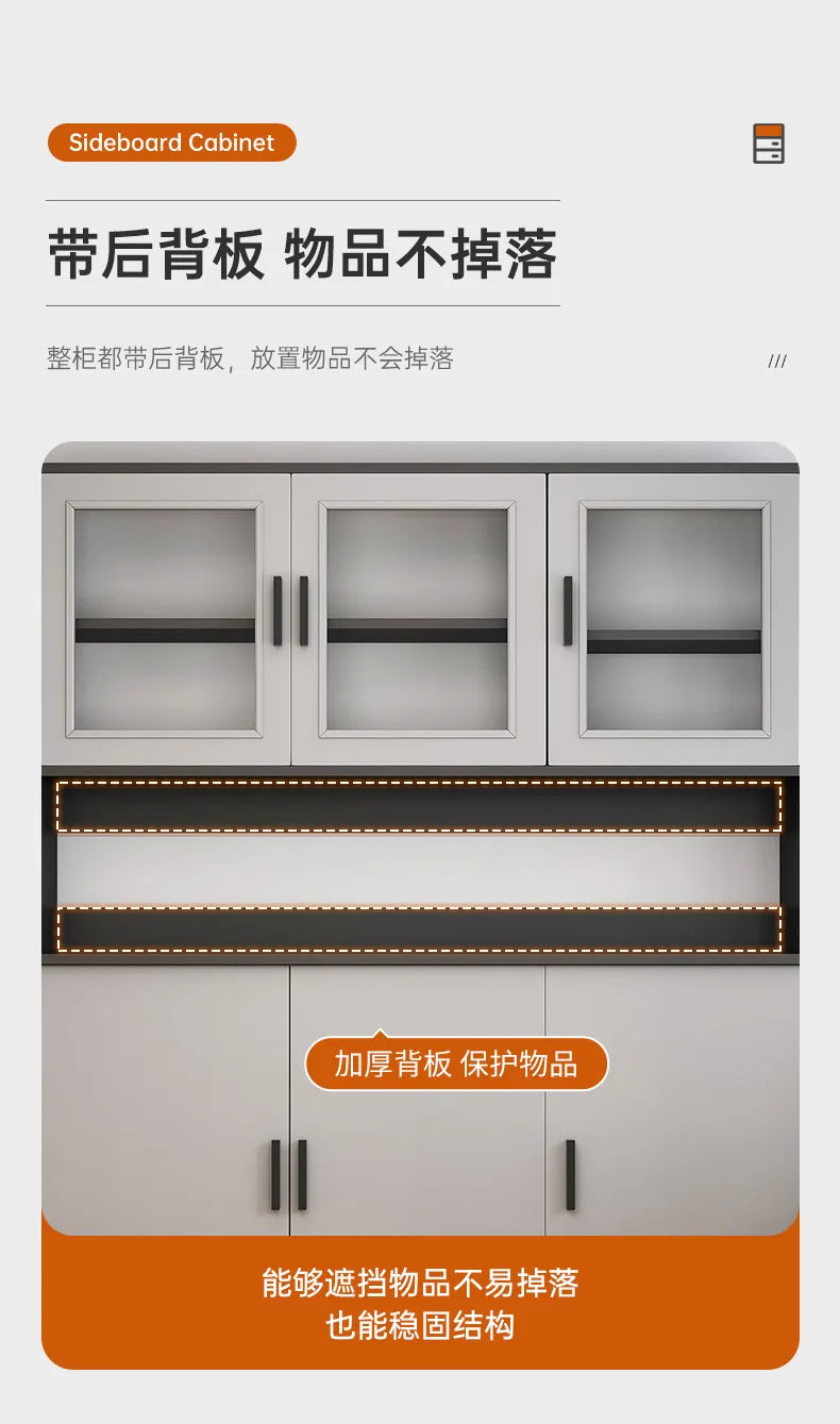 Modern Tall Minimalist Sideboard Buffet Slate Cupboard Living Room Furniture Entrance Hall Console Table Kitchen Storage Cabinet