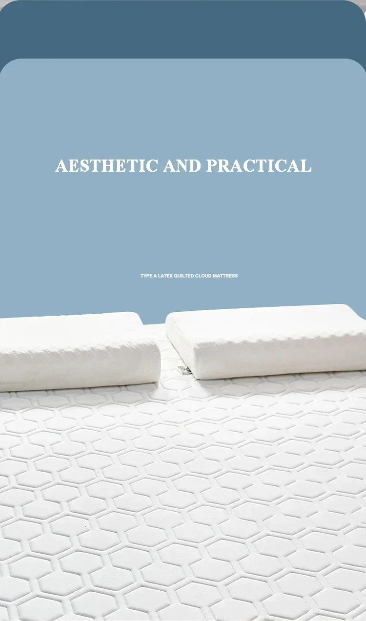 Foldable Natural Latex Mattress for Double Single Bed King Size Mat In Dormitory Hotels Bedroom Furniture Household Thickened