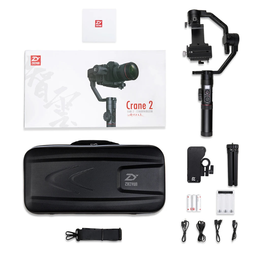 ZHIYUN Crane 2 3-Axis Camera Stabilizer DSLR Camera Stabilizer for Canon Follow Focus Gimbal for Zhiyun Smooth 4 Gimbal