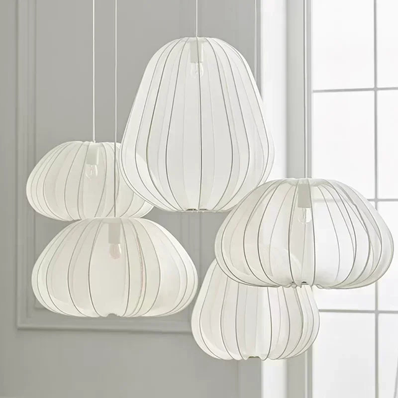 Bolia Balloon Fabric Ceiling Lamps Silk White Ivory Lantern Chandelier Pendant Living Room Bedroom Restaurant Home Decorations