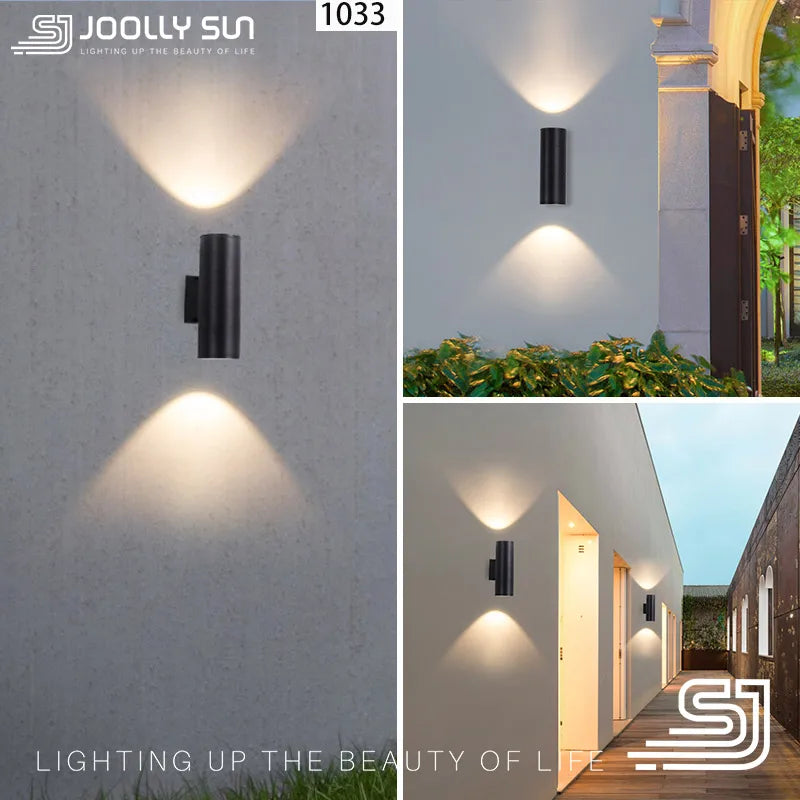 JoollySun Wall Light Outdoor Lamp Home Decor Lighting for Balcony Garden LED Waterproof Aluminium Modern Wall Mounted Sconces