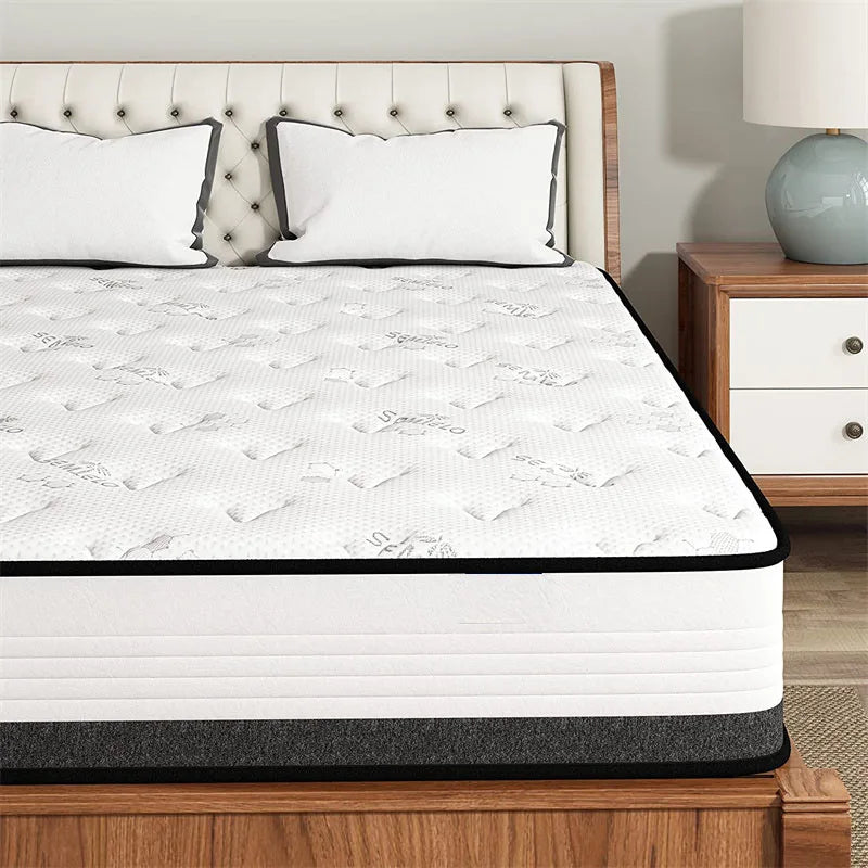 Mattress Queen King Size Latex Gel High Density Memory Mattress Rolled up Packing Pocket Coil Mattress