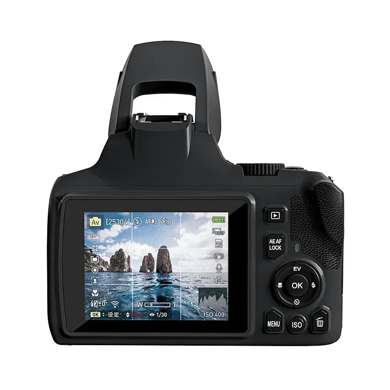 4K Professional Video SLR Camera 64MP Vlog Digital Camera for Youtube Livestream Webcam 10X Optical Zoom Photography Camcorder