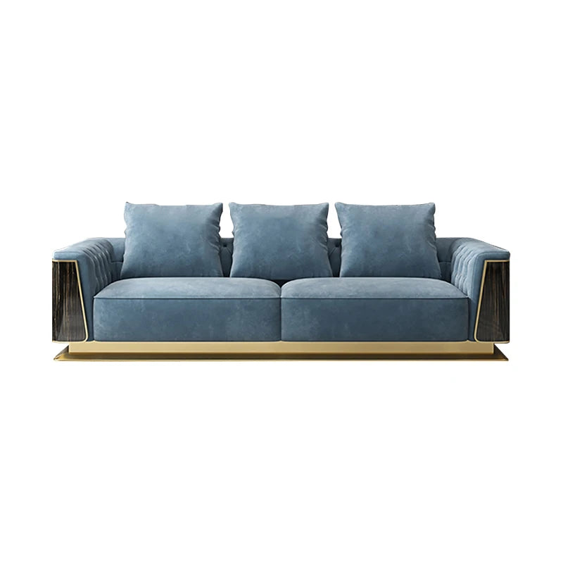Modern Luxury Sectional Genuine Leather Sofa Set Modular Living Room Furniture Comfortable Chesterfield Sofa for Home Villa