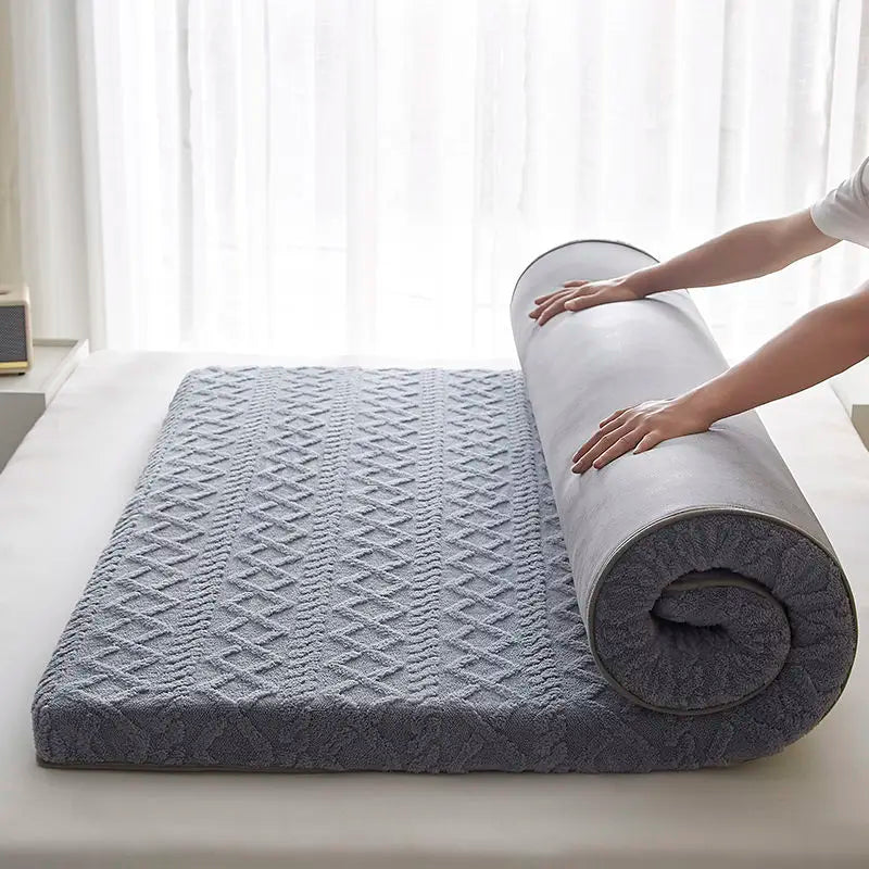 Thick Velvet Mattress Single Double Size Sponge Mattress Cushion Mat Soft Tatami Sleeping Pad