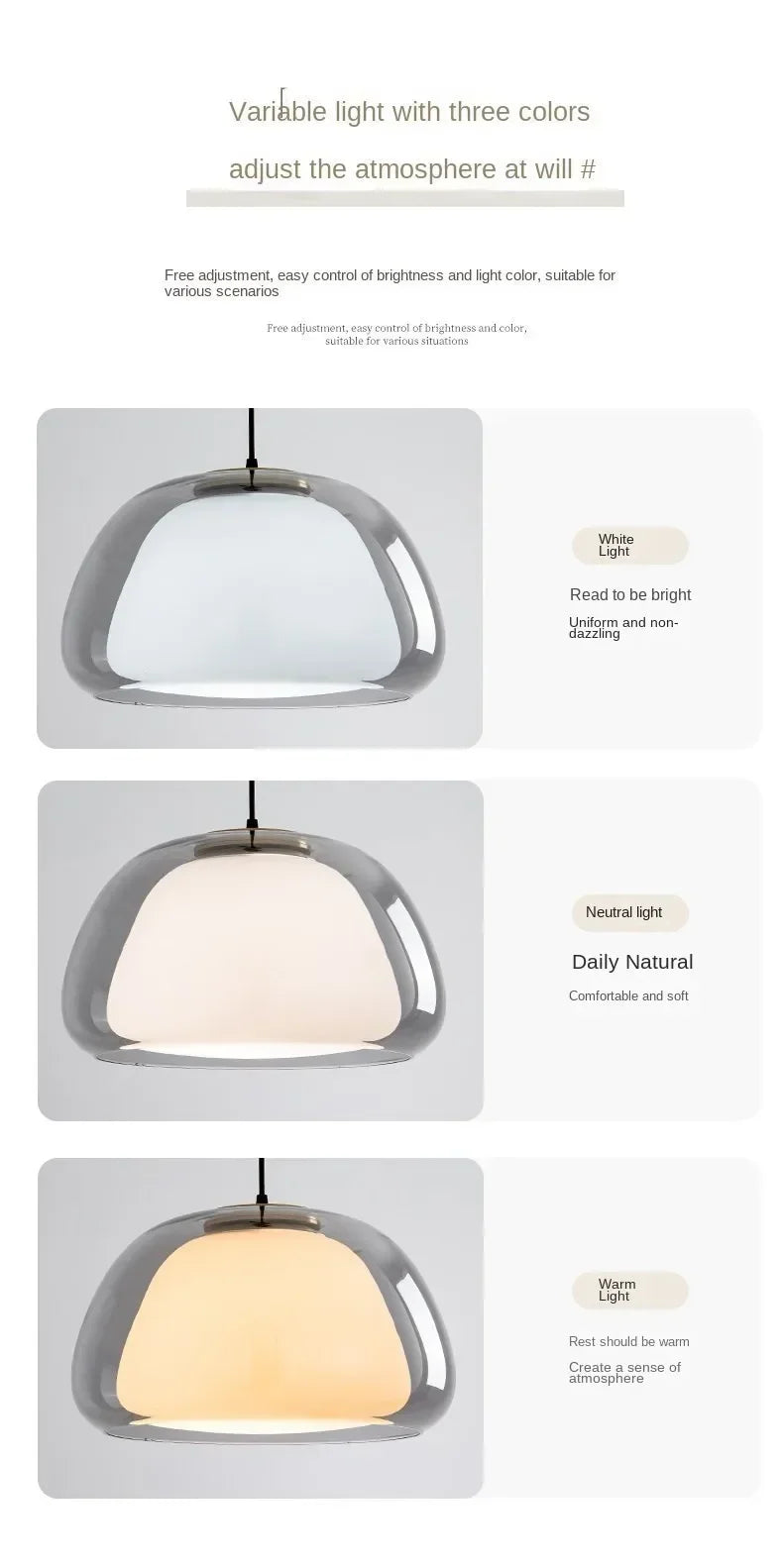 Lustre Glass Hanging Lamps Modern Luxury Home Decor Pendant Light Bedroom Living Room Kitchen Dining Table Cafe Suspend Fixture