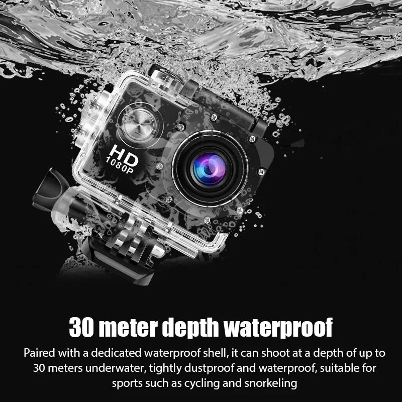 Portable Action Cameras Waterproof Camera with Remote Control Outdoor Cycling Record HD Digital Cameras Photography Camera