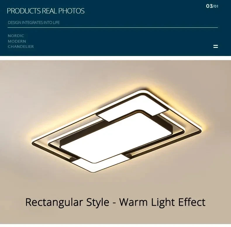 Living Room LED Ceiling Lamp Modern Simple Bedroom Room Dining Light Nordic Lustre Home Decoration Interior Lighting Chandelier
