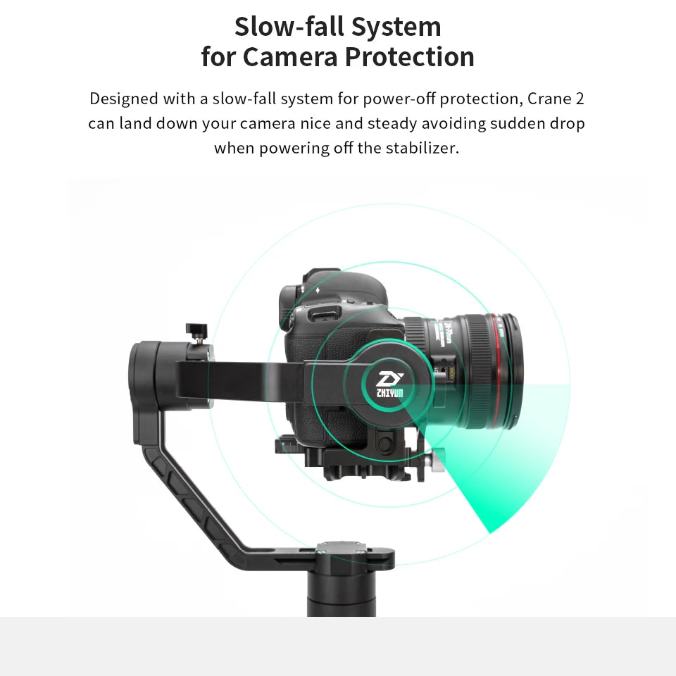ZHIYUN Crane 2 3-Axis Camera Stabilizer DSLR Camera Stabilizer for Canon Follow Focus Gimbal for Zhiyun Smooth 4 Gimbal