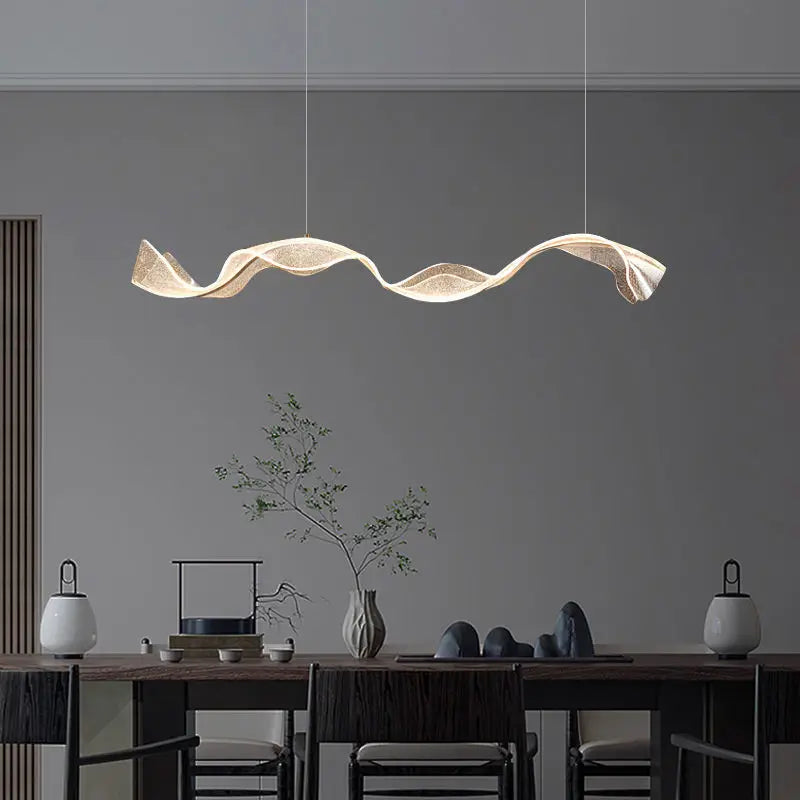 Chinese style light luxury dining room chandelier personalized creative long bar lamp new Chinese tea room lamps and lanterns