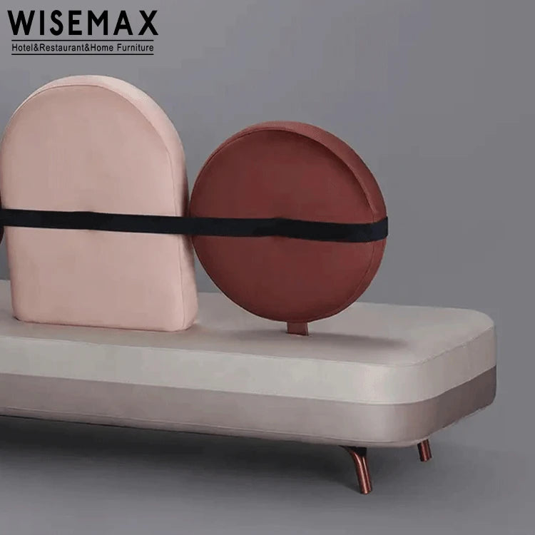 Retro Design Living Room Sofas Gold Metal Legs Pink Green High Back Velvet Fabric Sofa 2 Seat Bench for Hotel