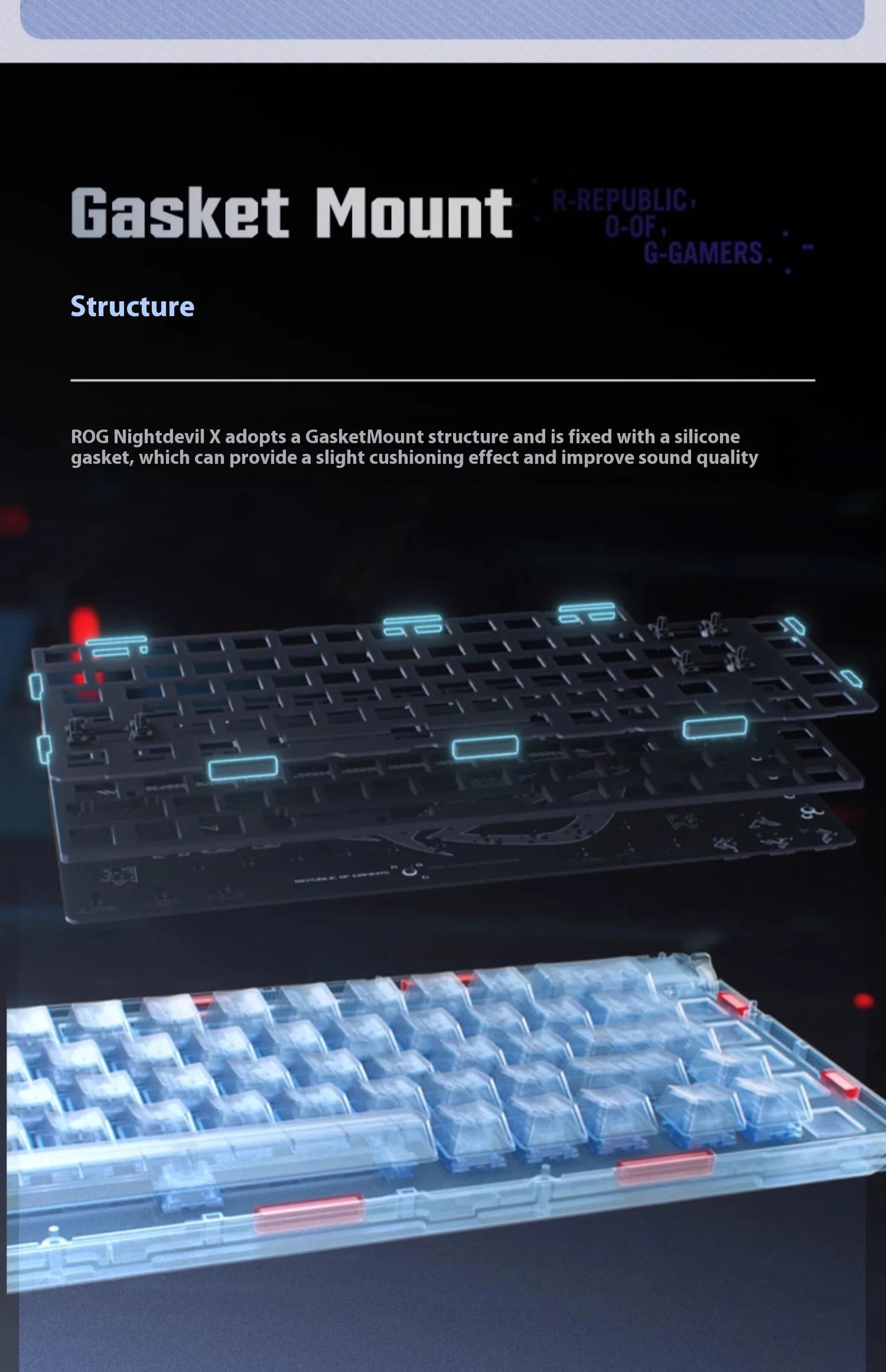 ROG Azoth X Wireless Tri-mode Mechanical Keyboard Hot Swap 2“OLED Screen Gasket Mount Custom PC Esport Laptop Gaming Keyboards