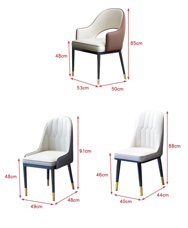 Mavisun Italian Dining Table Set 6 Chairs Ivory Home Console White Finish Sintered Stone Rock Plate Top Concise Salon Furniture