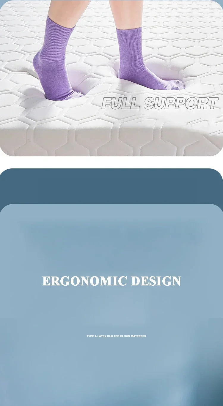 Foldable Natural Latex Mattress for Double Single Bed King Size Mat In Dormitory Hotels Bedroom Furniture Household Thickened
