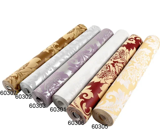European 3D Relief Embossed Damask Wallpaper Bedroom Living room Background Floral Pattern 3D Textured Wall Paper Home Decor