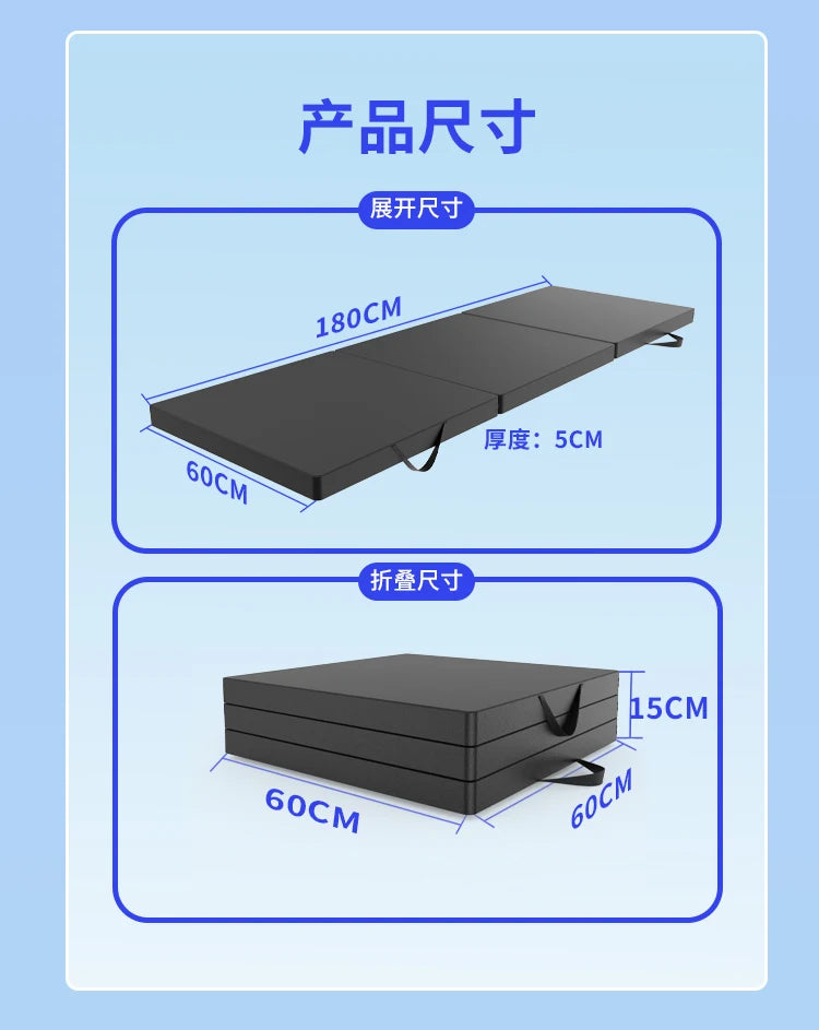 Tri-Fold Memory Foam Mattress Twin Size Portable Bed Ideal for Kids and Adults Perfect for Sleepovers 4 Inch