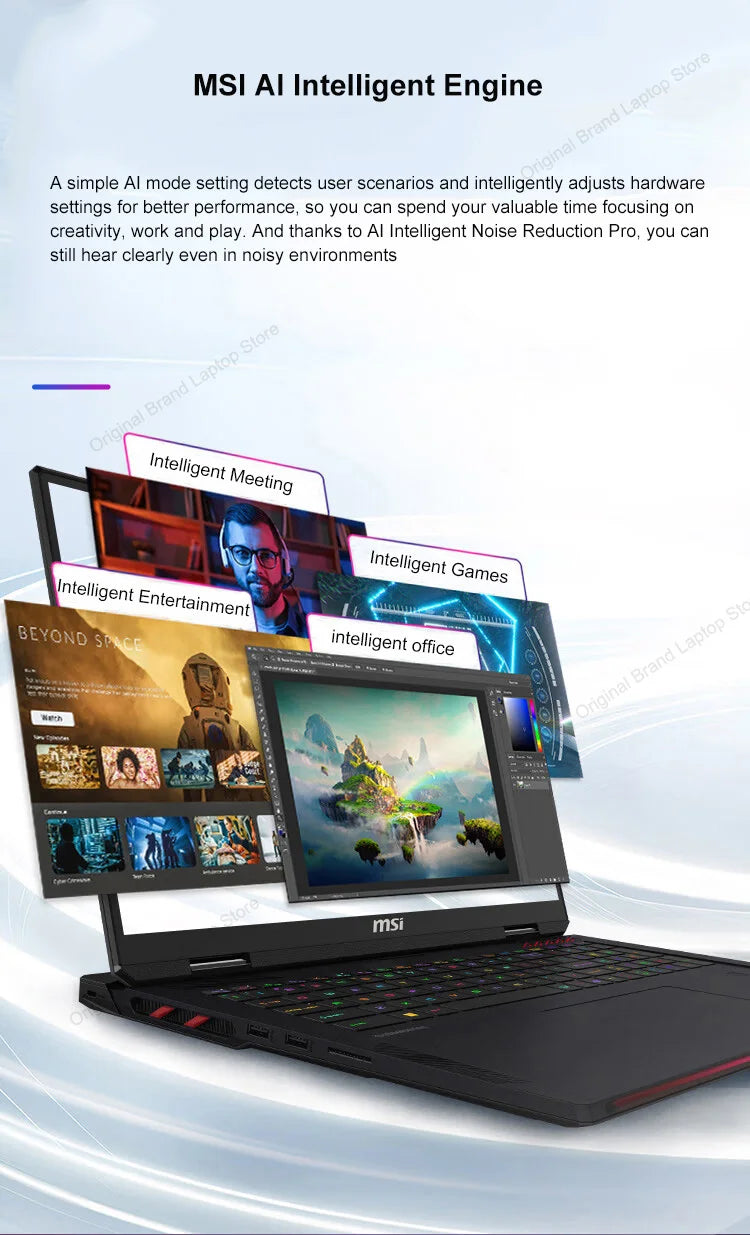 2024 MSI Raider A18 HX Gaming Laptop 18 Inch 2.5K QHD 240Hz IPS Screen Notebook AMD Ryzen R9-7945HX 32GB 2TB RTX4090 Netbook PC