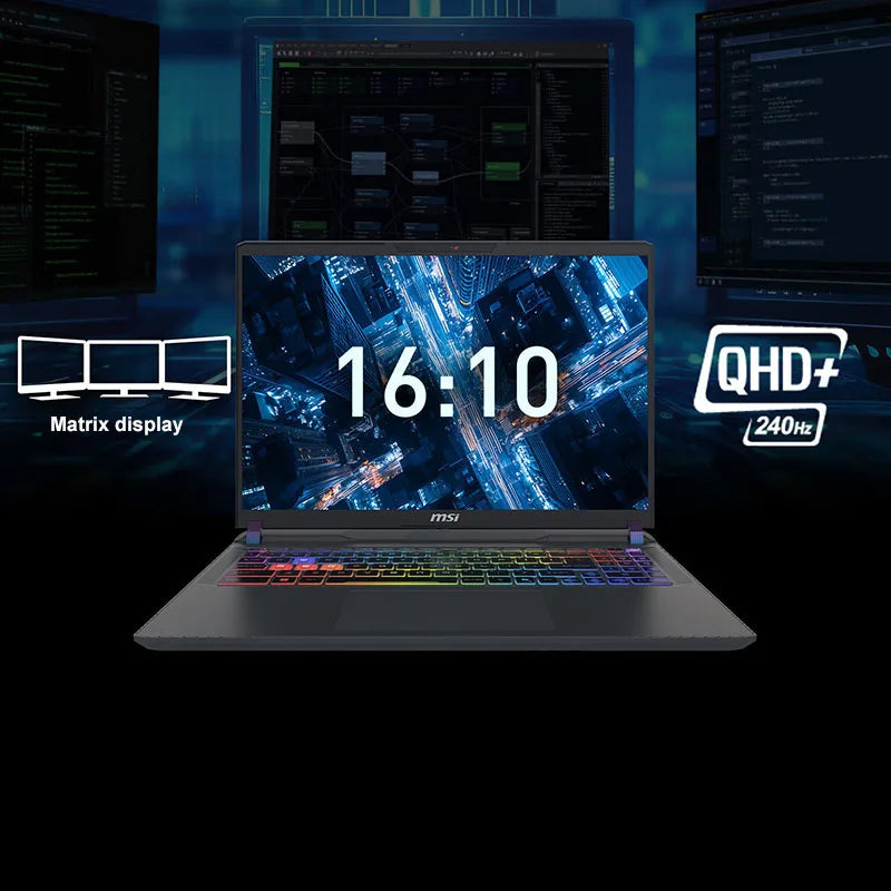 2025 MSI Vector 16 HX AI Gaming Laptop 16 Inch 2.5K 240Hz IPS Screen Netbook Ultra 9-275HX 32GB 1TB RTX5070Ti Netbook Computer