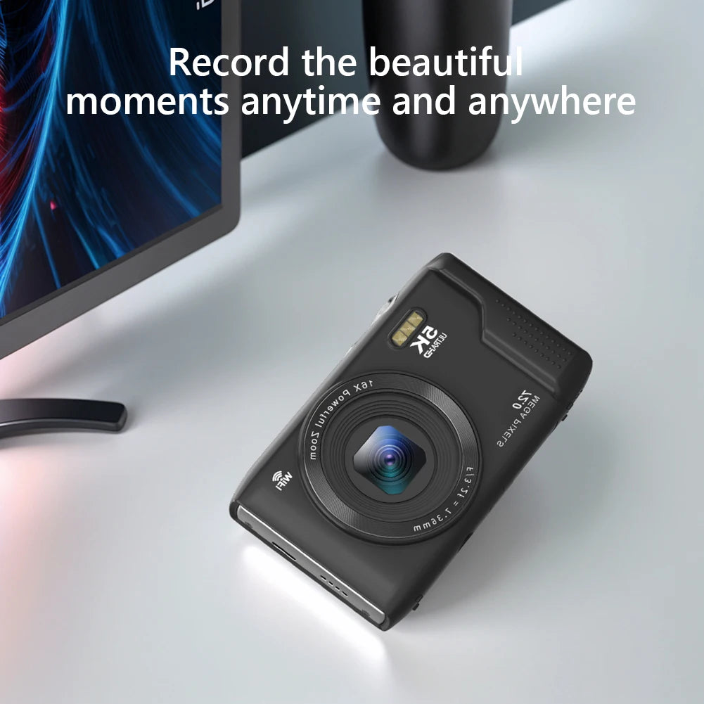 Digital Camera 72MP Vlogging Camera 16X Zoom Video Camera 2.8inch LCD Screen for Teens Adult Beginner