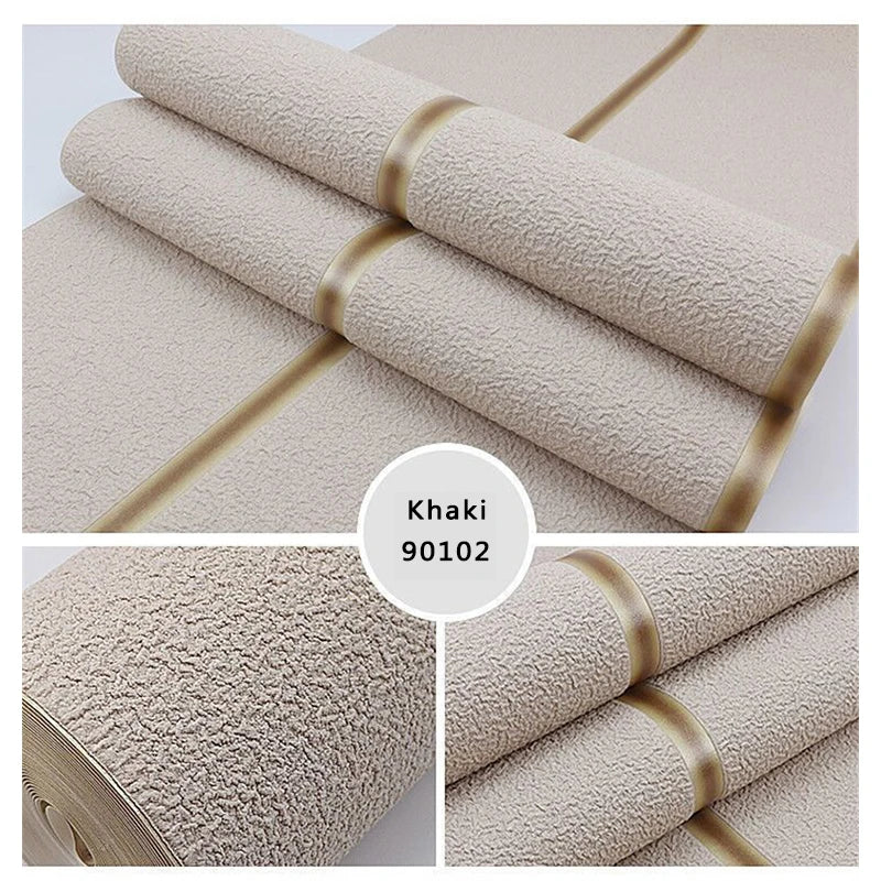 9.5m Roll Modern Deerskin Velvet Wallpaper Non-woven Fabric 3D Stripe Living Room Bedroom TV Background Wall Stickers טפט לקיר