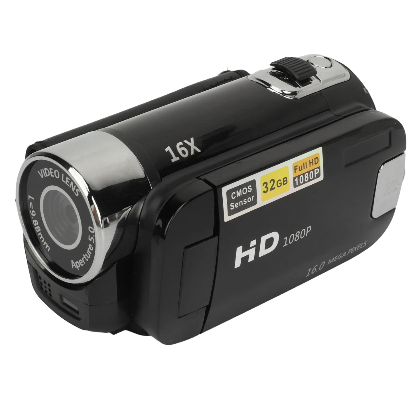 1080P HD 16MP Digital Camera 2.4 Inch Rotatable Screen Camcorder 16X Zoom HD Anti-shock Video Recorder with Fill Light