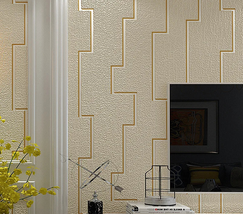Dark Velvet Wallpaper Coffee Color 3D Thickened TV Background Wall Living Room Non-woven Non-self-adhesive Simple Wall Sticker
