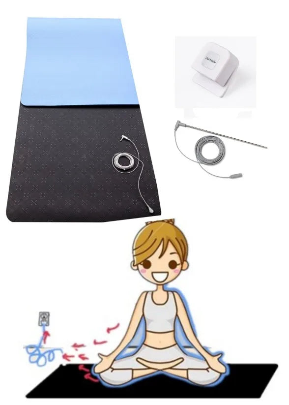 Half Grounding Mat for Bed Anti-slip PU Leather Earthing Mattress With Grounding Cord & Plug Adapter