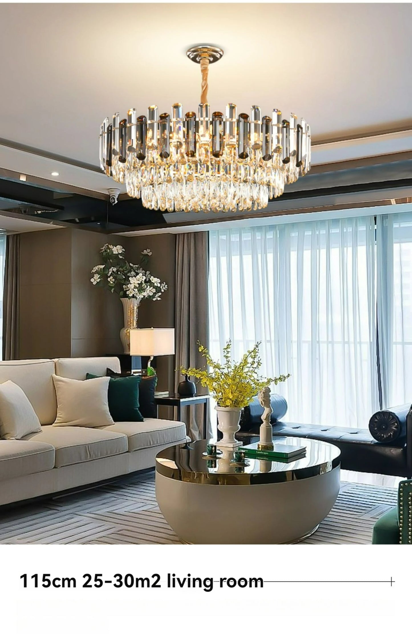Post-modern Simple and Luxurious Crystal Chandelier Living Room Lamps Dining Room Decoration Household Led Indoor Lighting