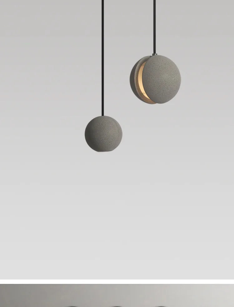 Chandelier Modern Chandelier Modern LED Concrete Ball Pendant Light Minimalist Mini Globe Cement Chandelier Home Decor