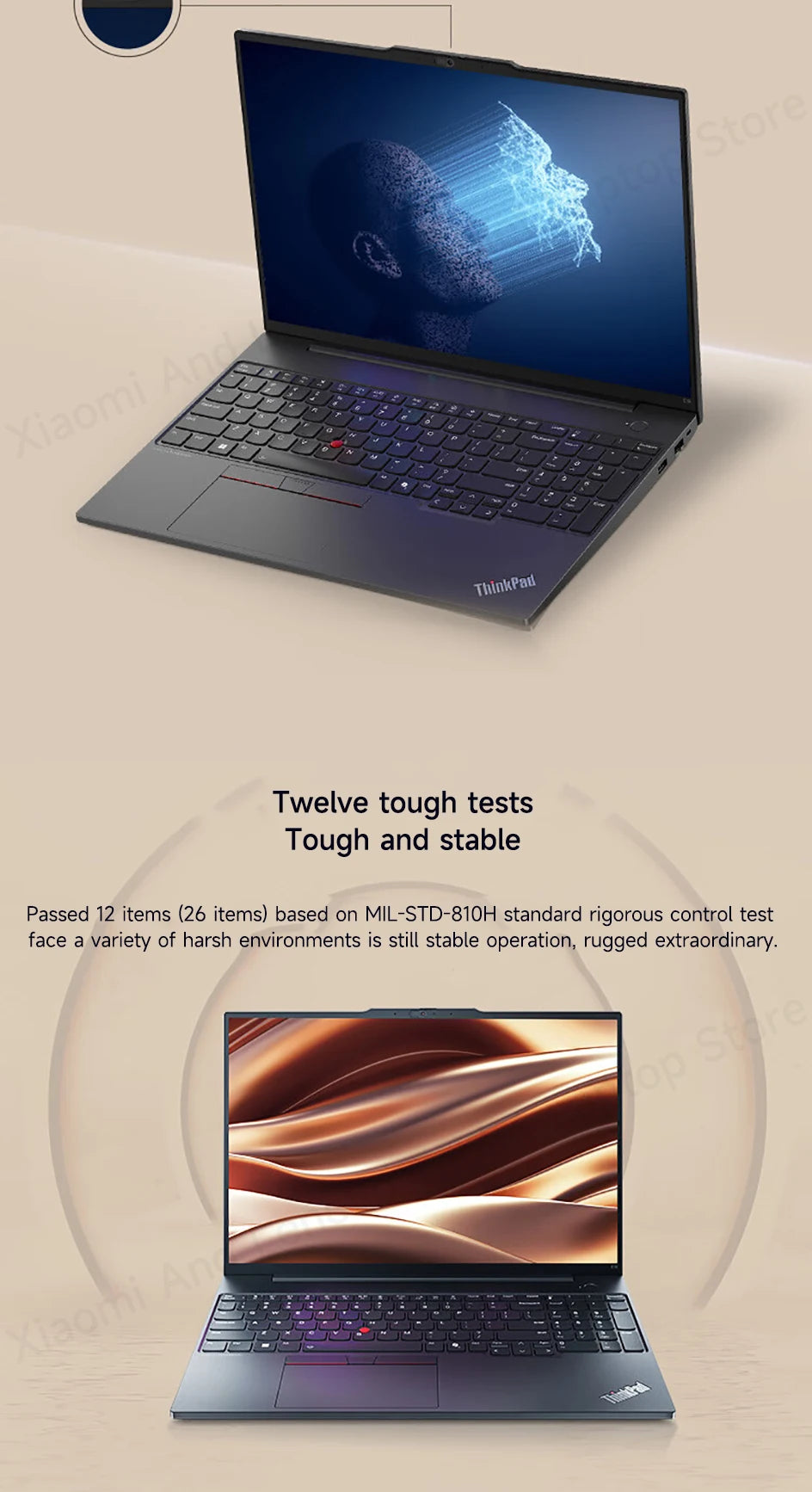 Lenovo Laptop Thinkpad E16 AI PC 16" 2.5K Thin & Light Portable Laptop Intel Ultra5 125H/Ultra7-155H 16G/32G DDR5 RAM Notebook