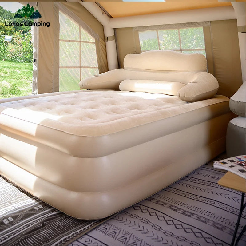 Lohascamping double Self-inflating Mattress Thick 40cm Compact Folding Camping Mattress Sleeping Bed Pad Air bed Mat floor