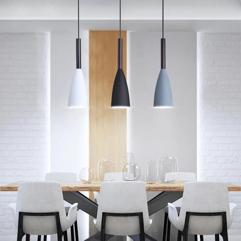 Nordic Minimalist Iron Decoration 3 Heads Chandeliers Restaurant Bar Bedroom Pendant Lights