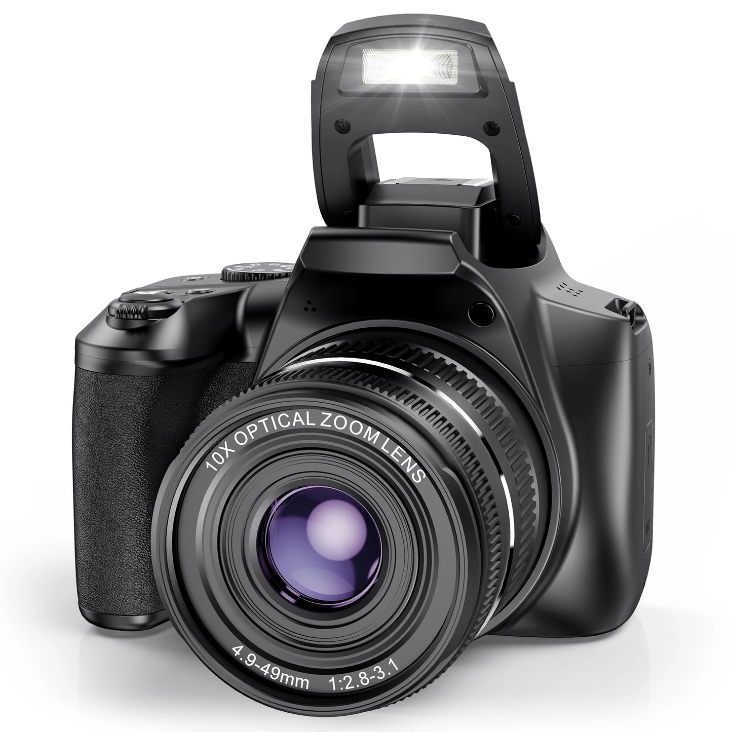 4K Professional Video SLR Camera 64MP Vlog Digital Cameras for Youtube Livestream Webcam 10X Optical Zoom Photography Camcorder