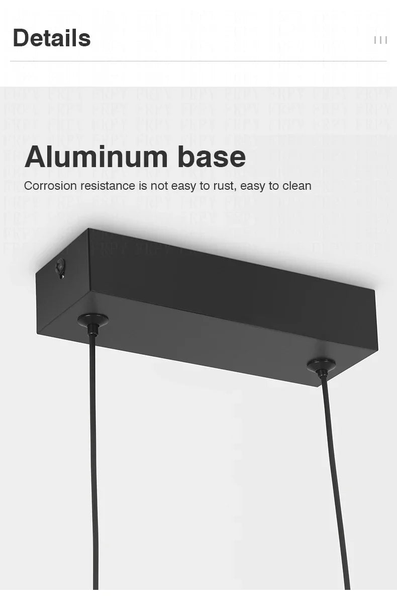 Modern LED Pendant Light Creative Nordic Linear Hanging Chandelier for Tubular Restaurant Kitchen Office Coffee Indoor Lamps