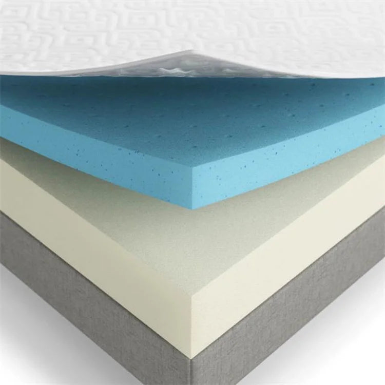 Medium Firm Gel Luxury Roll Compressed Memory Foam Mattress With Removable Cover