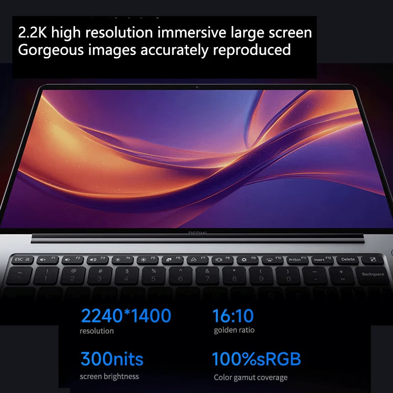 Xiaomi Laptop REDMI Book 14 2025 14" 2.2K Screen Dolby VISION ATMOS Xiaomi Hyper OS Connect New Intel Core 5-210H Notebook PC