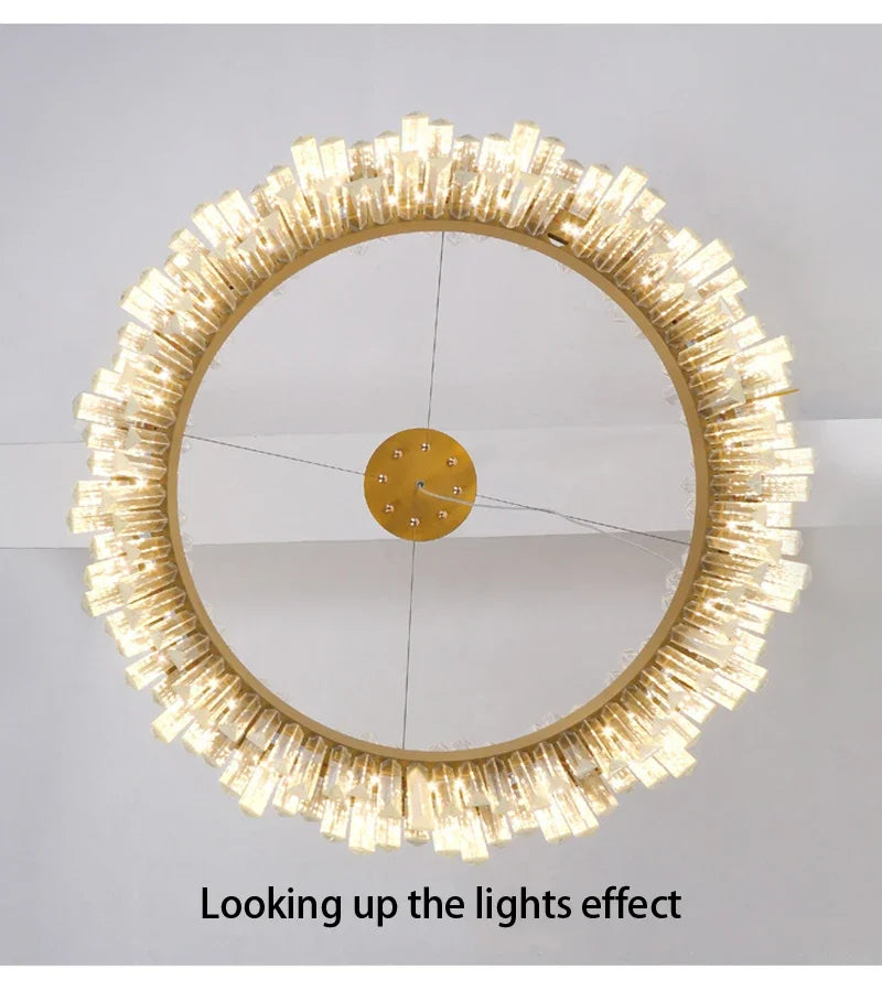 Nordic Luxury Chandeliers Crystal Pendant Ceiling Lights for Living Dining Room Kitchen Gold Pendant Light Decor Indoor Lighting
