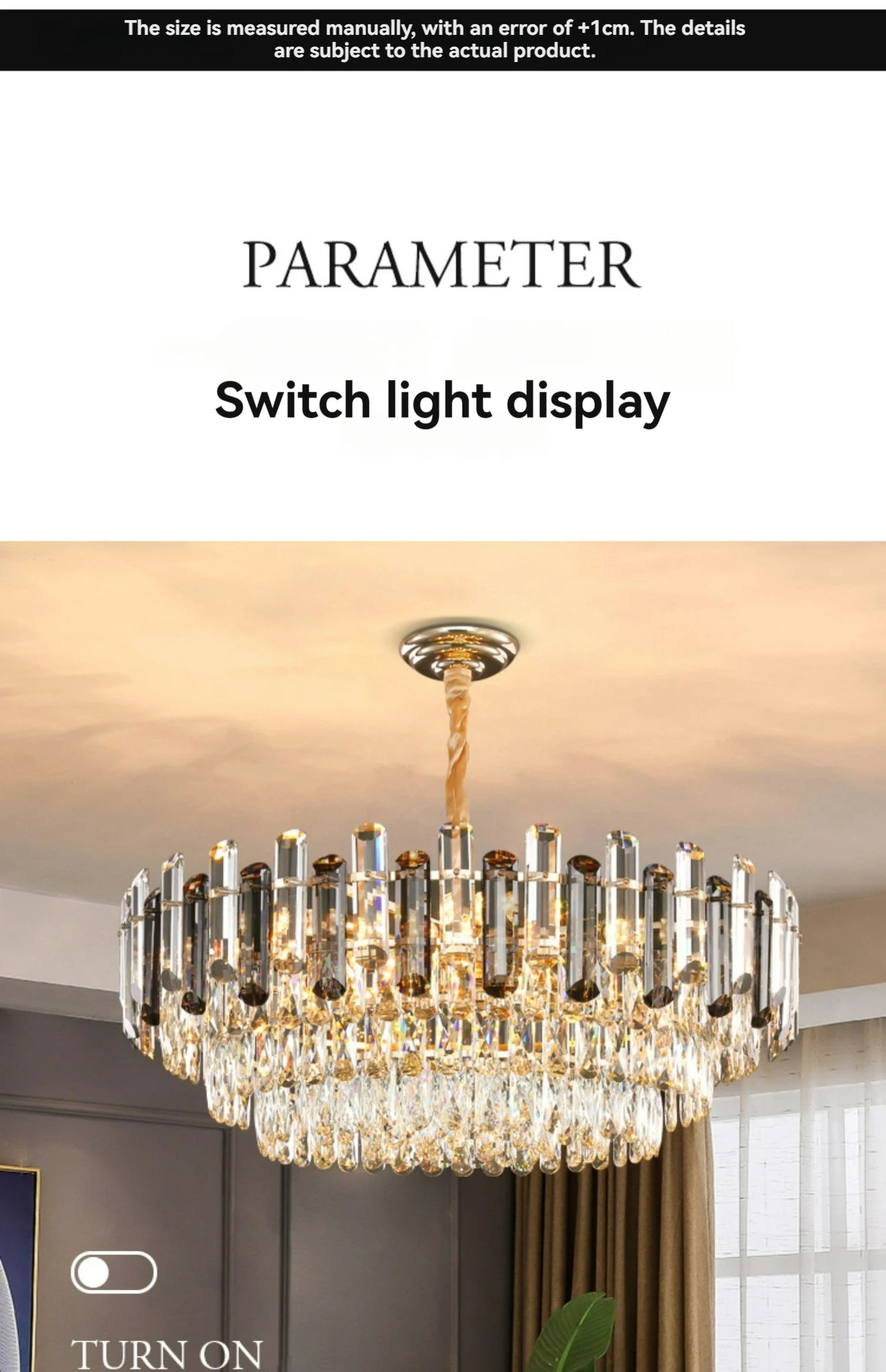 Post-modern Simple and Luxurious Crystal Chandelier Living Room Lamps Dining Room Decoration Household Led Indoor Lighting