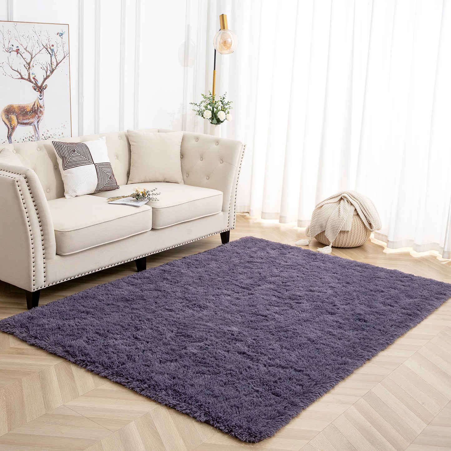 Thicken plush carpet home decoration Large Area Rug Fluffy warm winter carpets for living room rugs for Bedroom floor mats