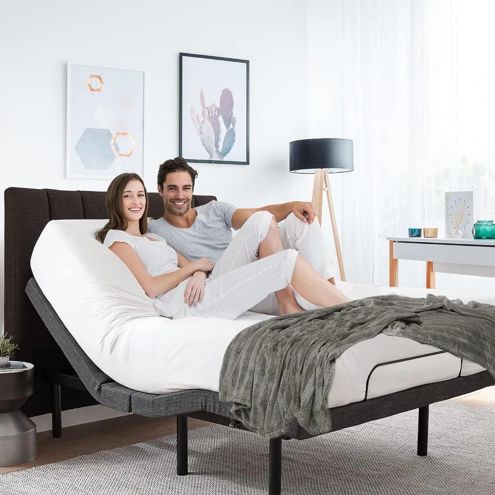 Adjustable Bed Frame, Adjustables Zero Gravity Massage Beds Frame with Wireless Remote, Adjustable Bed Base Head & Foot Massage