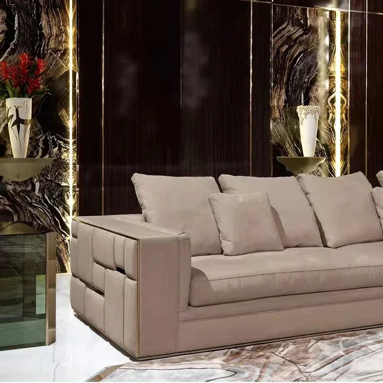 Luxury Furniture Sectional Corner Couch 1+2+3 Luxury Furniture Set Italian Modern Living Room Sofa Sets
