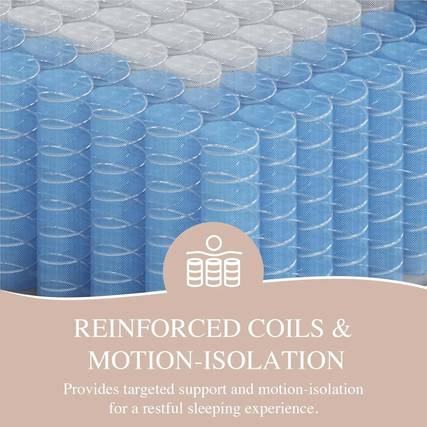 King Size Mattress 14 Inch Hotel-Collection Hybrid Mattress Deep Sleep Pain Relief- Extra Lumbar&Hip Support--Mattress in a Box