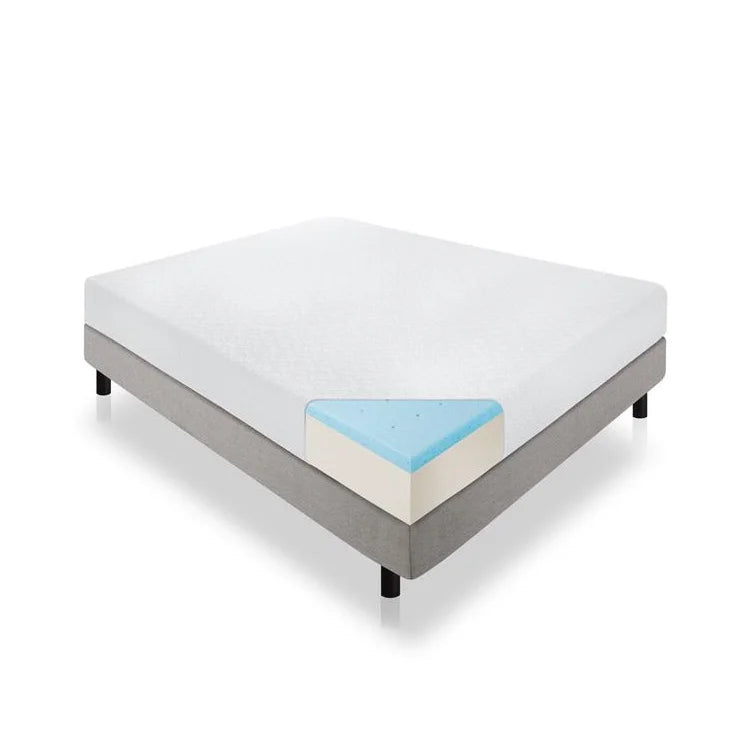Medium Firm Gel Luxury Roll Compressed Memory Foam Mattress With Removable Cover