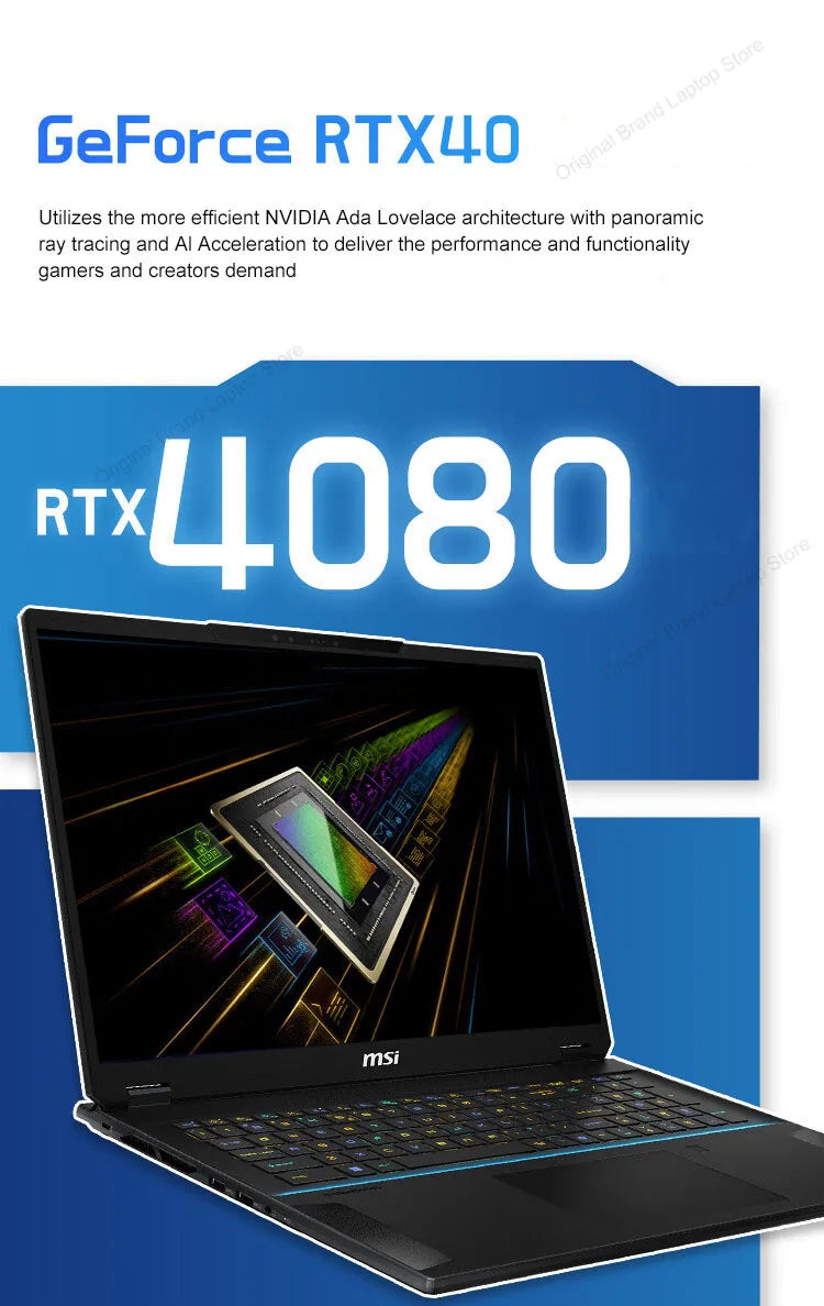2024 MSI Stealth 18 AI Studio Gaming Laptop 18 Inch 4K UHD 120Hz MiniLED Screen Netbook Ultra 9-185H 32GB 2TB RTX4090 Notebook