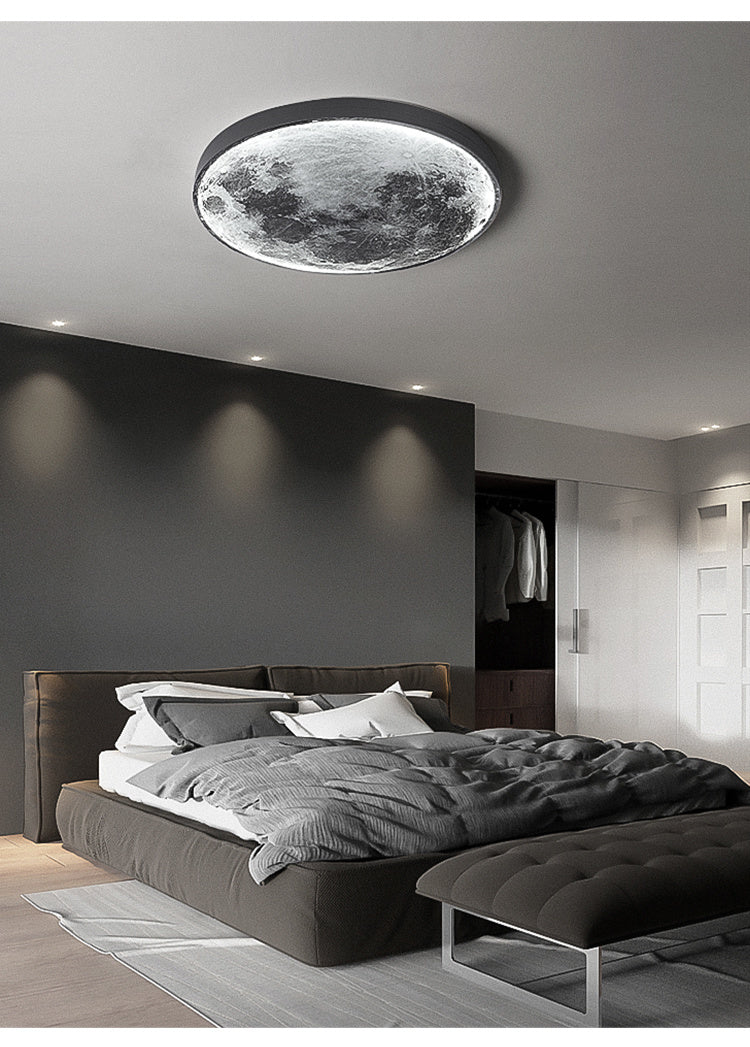 Nordic Modern Designer Art Minimalist Moon Wall Lamp Foyer Gallery Background Bedroom Bedside Roof Creative Decoration Hotel Bar